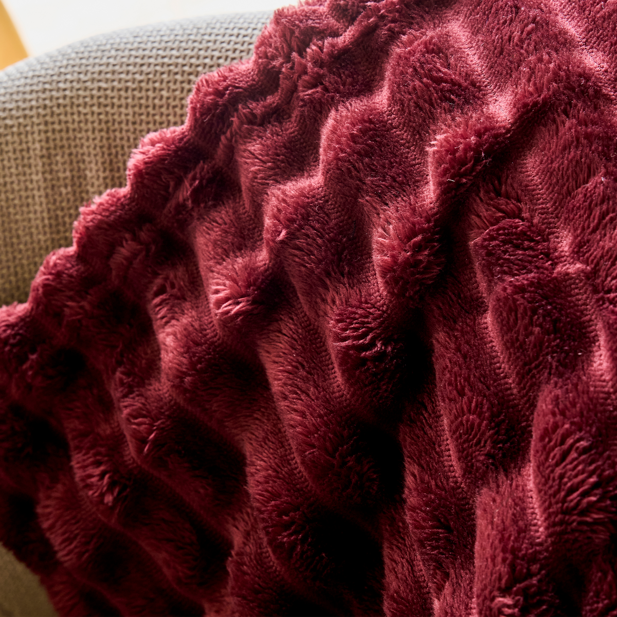 Plaid Tulum Bordeaux