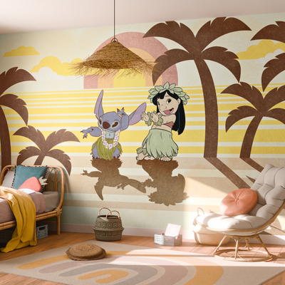 Papier peint panoramique XL Lilo&stitch Multicolore Mat