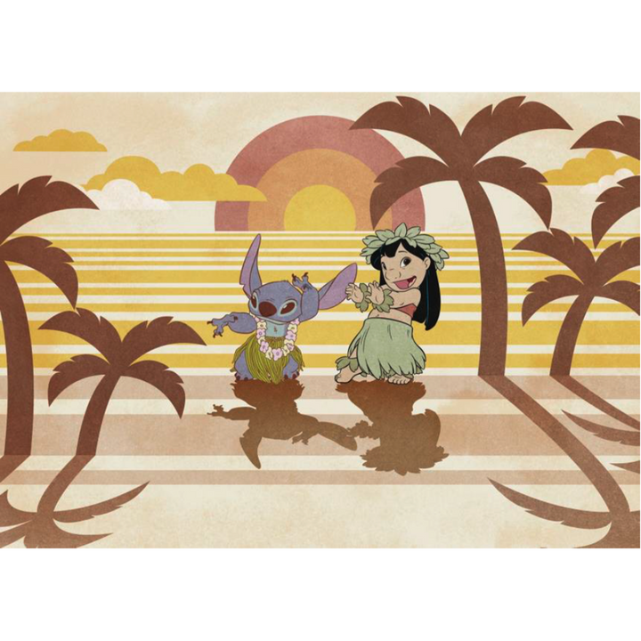 Papier peint panoramique XL Lilo&stitch Multicolore Mat