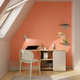 Papier peint Panama Rose corail Lisse