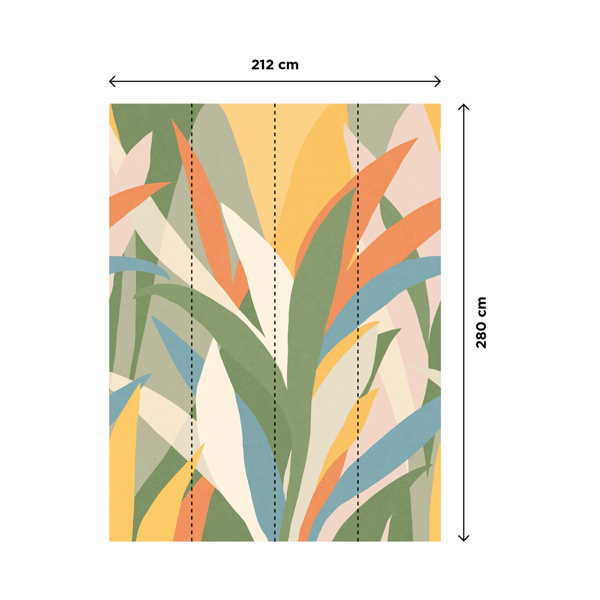 4MURS Papier peint panoramique L Firello Multicolore Satiné