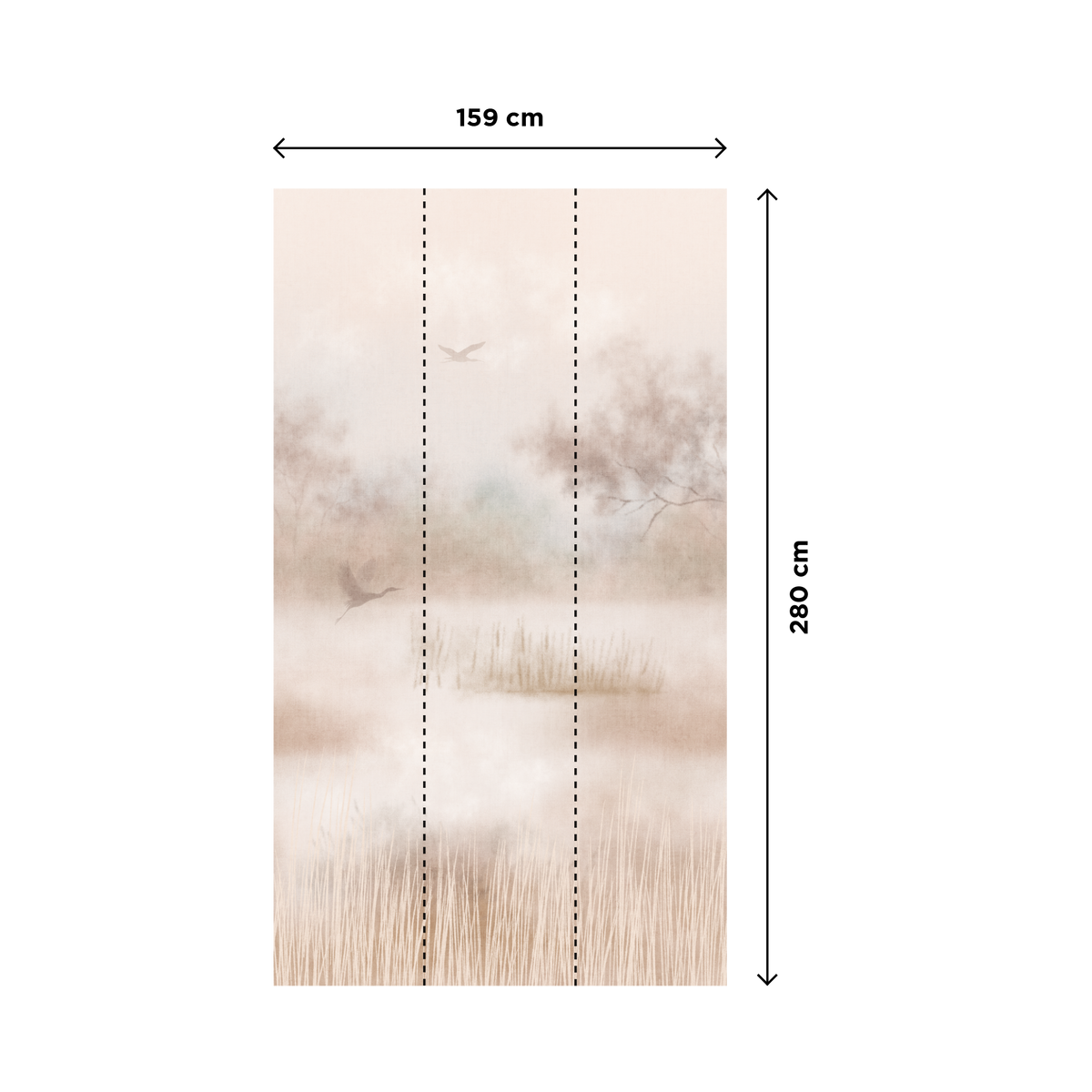 Papier peint panoramique L Ibera Beige Satiné