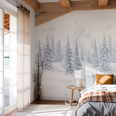 4MURS Papier peint panoramique L Cervinia Bleu glacier Satiné