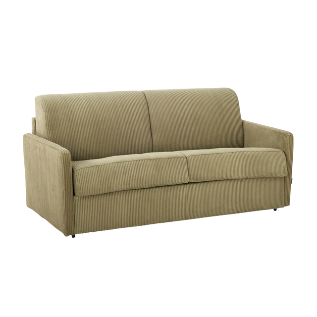 4MURS Canapé convertible Express MOONA vert olive 3 places