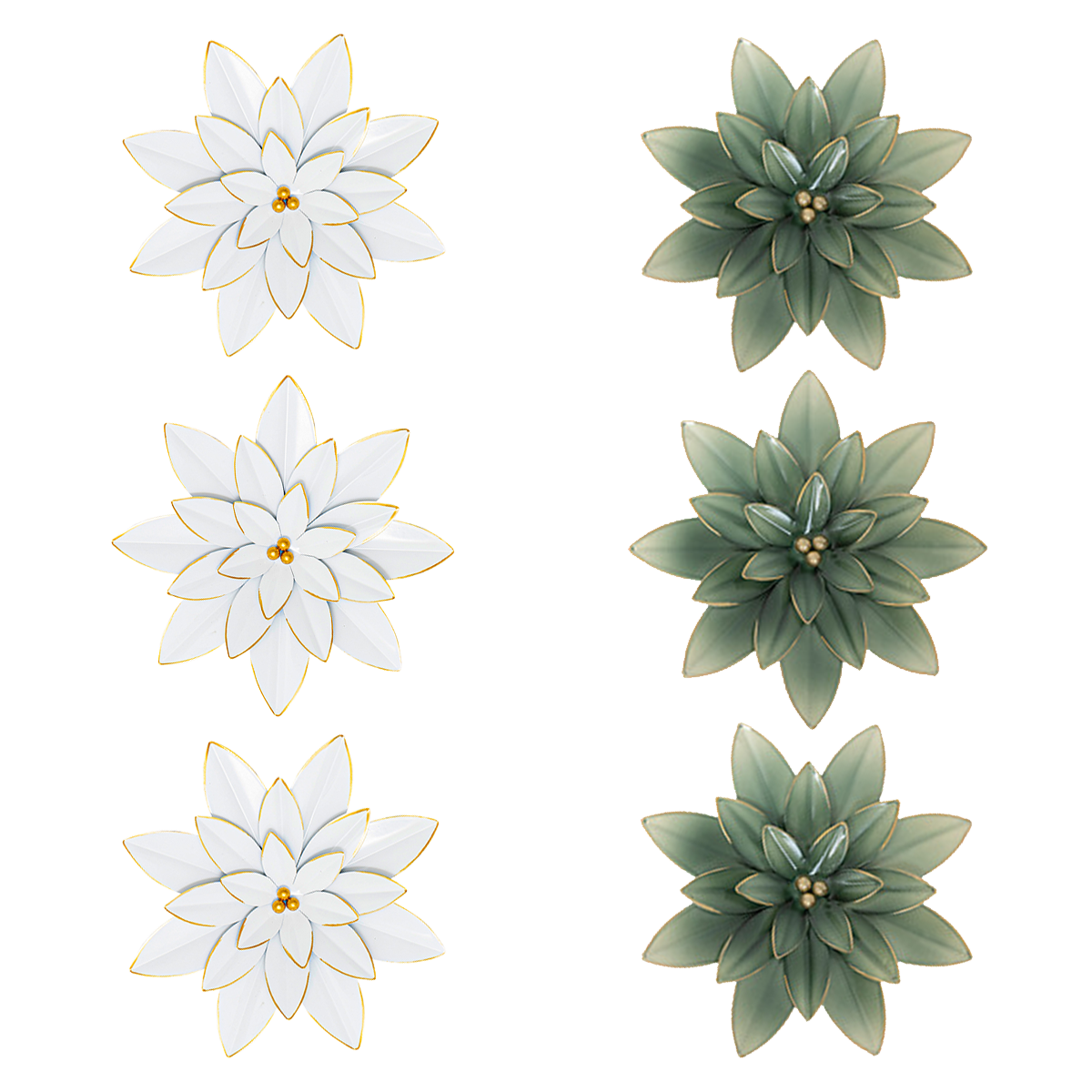 Déco murale métal Alya Blanc