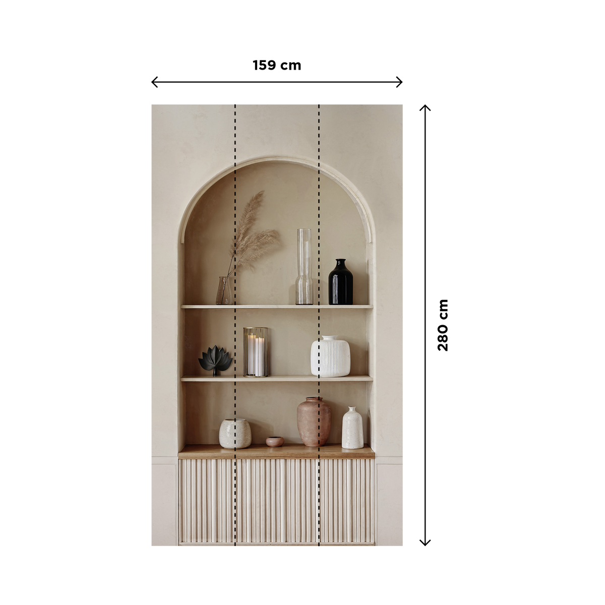 4MURS Papier peint panoramique L Ophelie Beige rosé Satiné