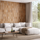 Plaque murale en bois Ultrawood teak vertical Marron