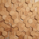 Plaque murale en bois Ultrawood teak hexagon Marron