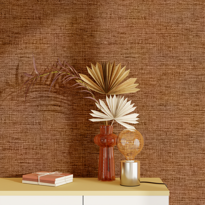 4MURS Papier peint intissé Bakary Orange brûlée