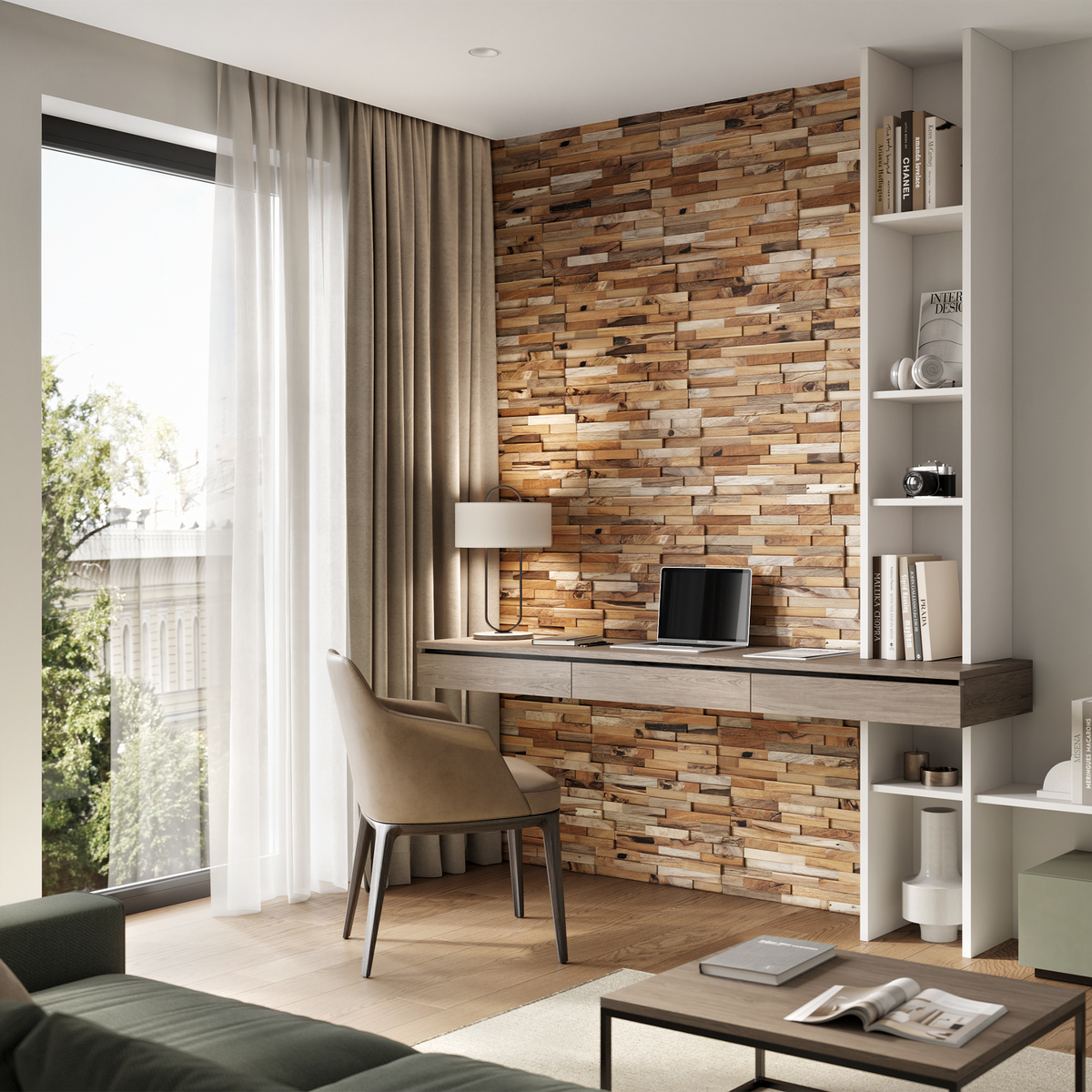 Plaque murale en bois Ultrawood teak bologna Marron