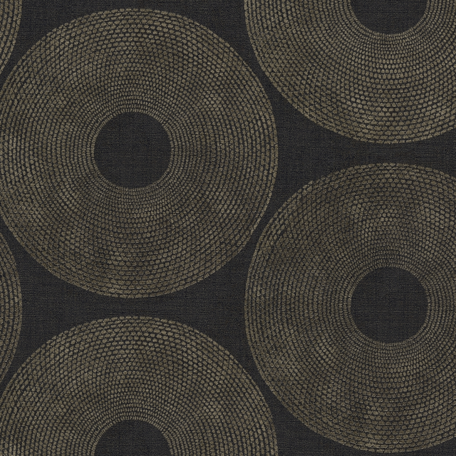 4MURS Papier peint intissé KUNA coloris noir et doré