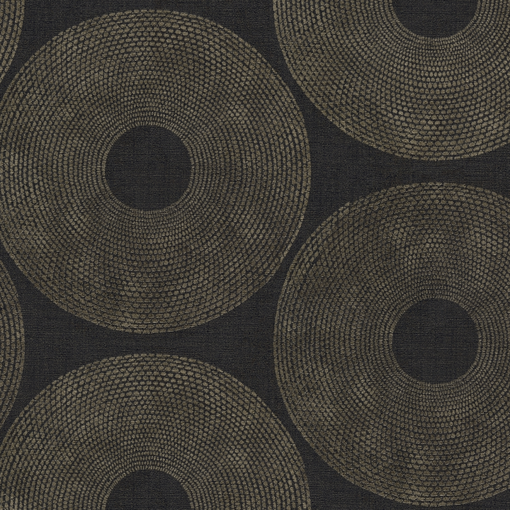 4MURS Papier peint intissé Kuna Noir et doré