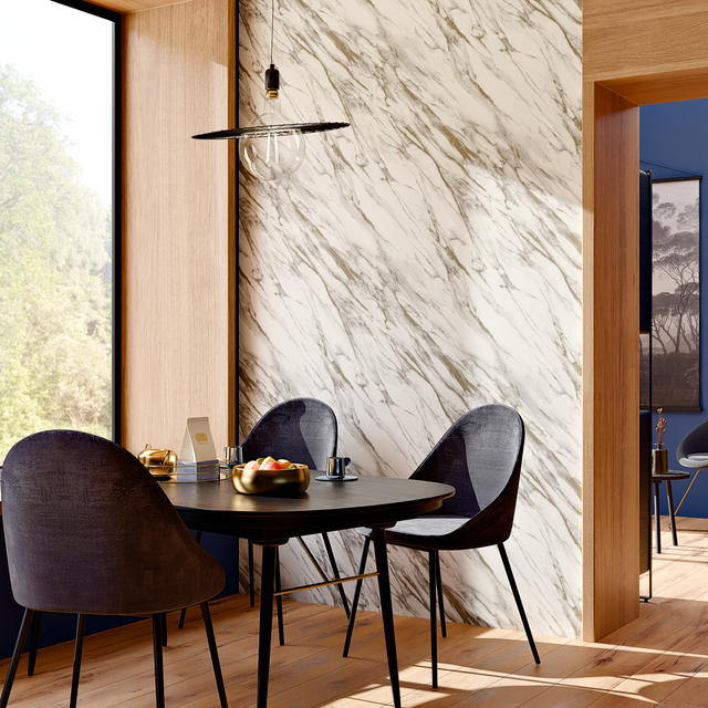 Papier peint CARRARA coloris blanc