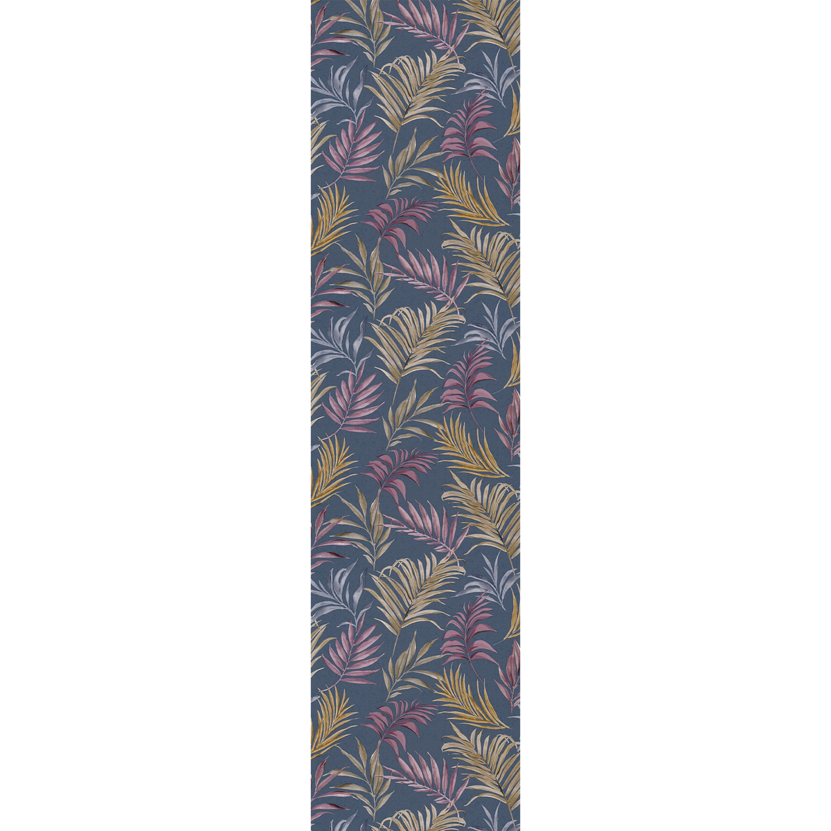 COSMOLIVING Papier peint intissé Midnight botanica Bleu nuit et prune