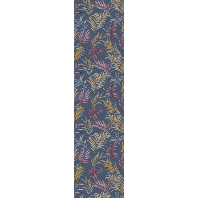 CosmoLiving Papier peint intissé MIDNIGHT BOTANICA bleu nuit et prune