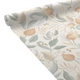 COSMOLIVING Papier peint intissé Still bloom Vert de gris et rose orangé