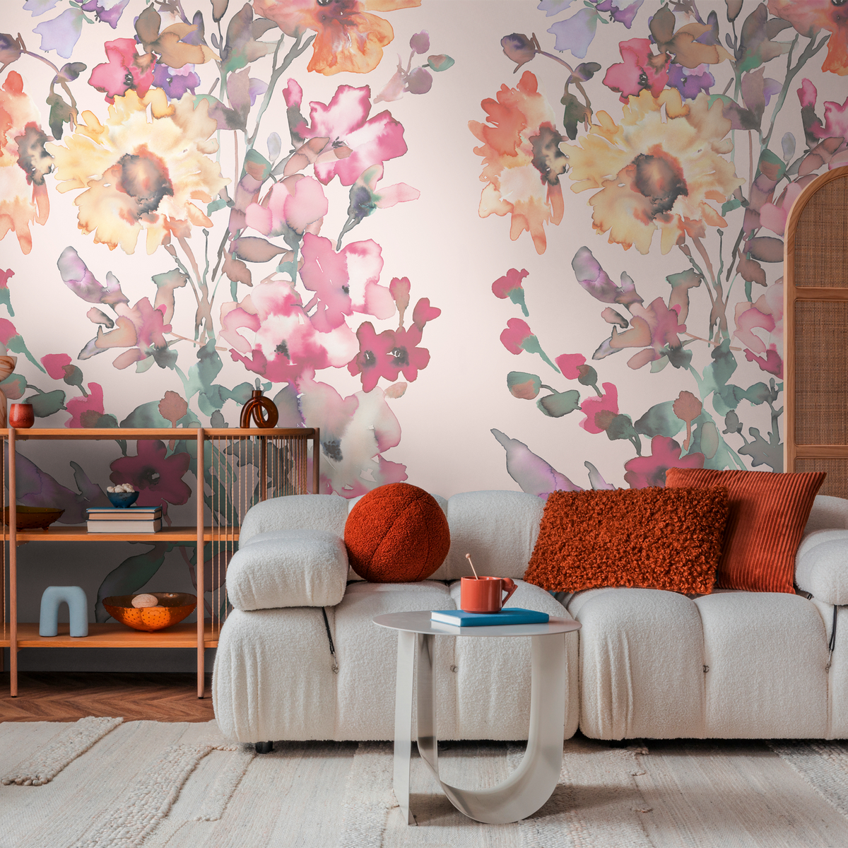 COSMOLIVING Papier peint panoramique L Amelia Multicolore Satiné