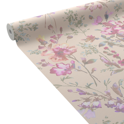 COSMOLIVING Papier peint intissé Petal poetry Multicolore