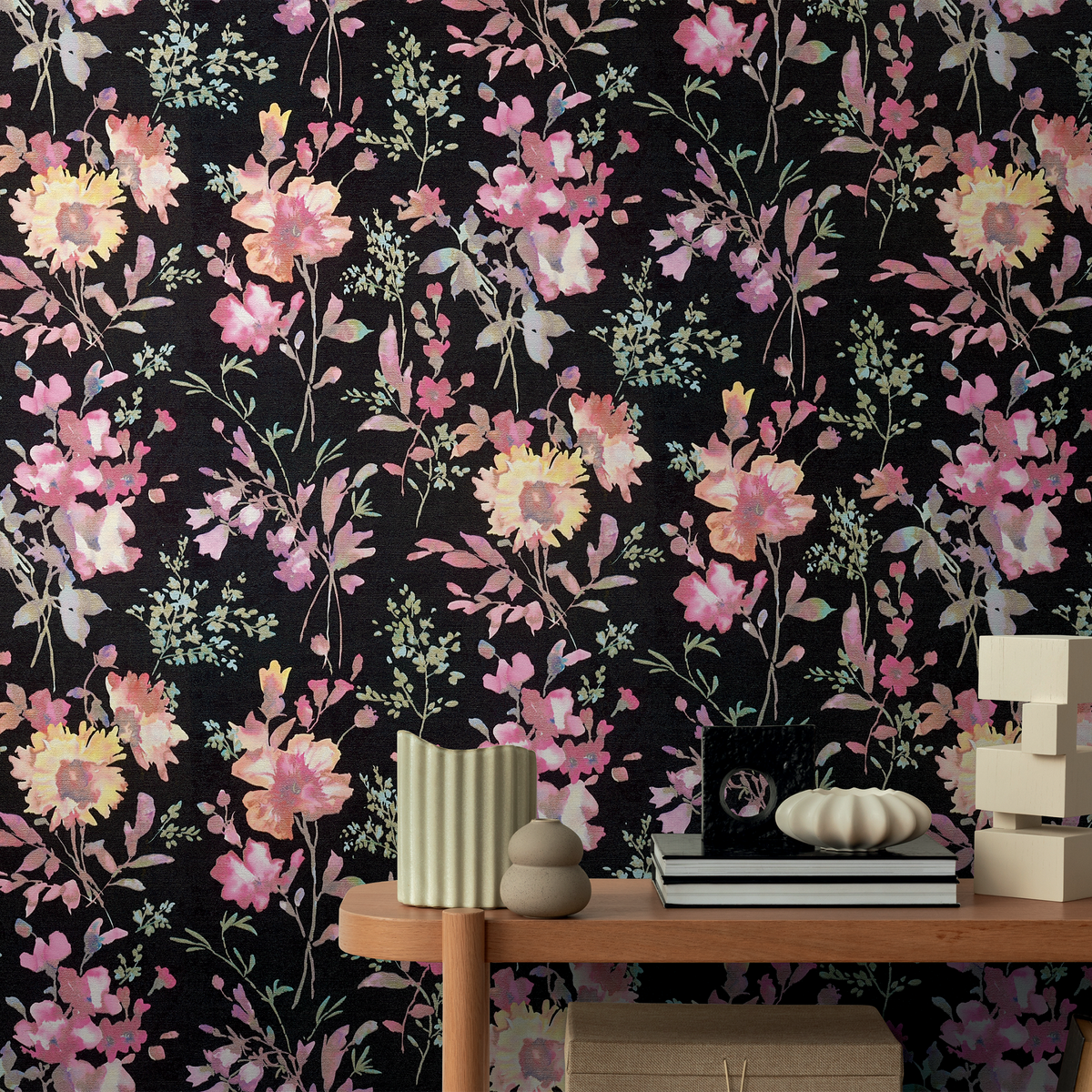 COSMOLIVING Papier peint intissé Petal poetry Multicolore