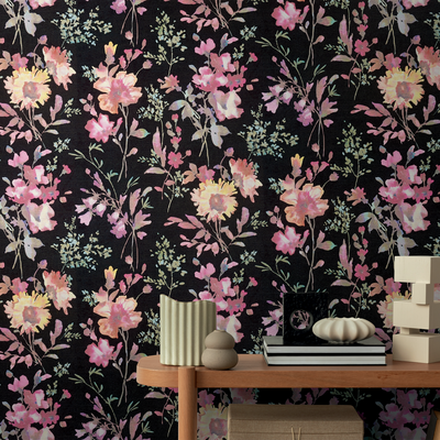 COSMOLIVING Papier peint intissé Petal poetry Multicolore