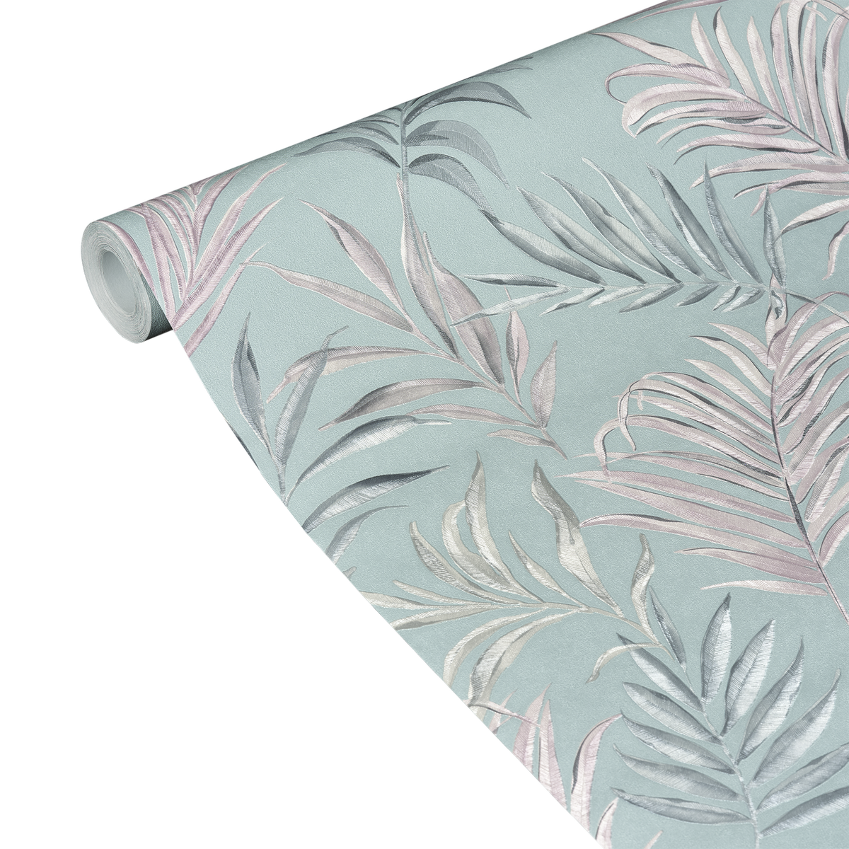 COSMOLIVING Papier peint intissé Midnight botanica Bleu azurin et mauve clair Structuré