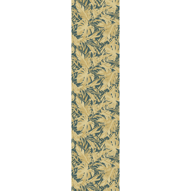 CosmoLiving Papier peint intissé EARTHLINES bleu paon et doré