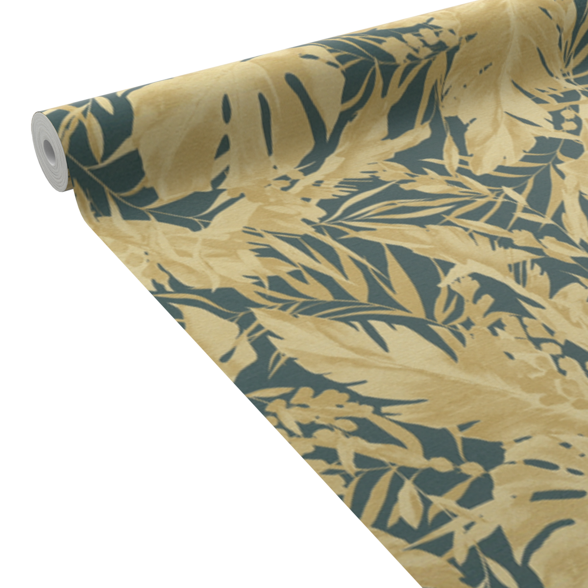 COSMOLIVING Papier peint intissé Earthlines Bleu paon et doré