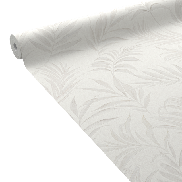 CosmoLiving Papier peint intissé MIDNIGHT BOTANICA blanc