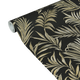 COSMOLIVING Papier peint intissé Midnight botanica Noir et doré Structuré