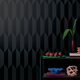 COSMOLIVING Papier peint intissé Graphic groove Noir