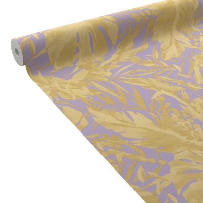 COSMOLIVING Papier peint intissé Earthlines Mauve et doré