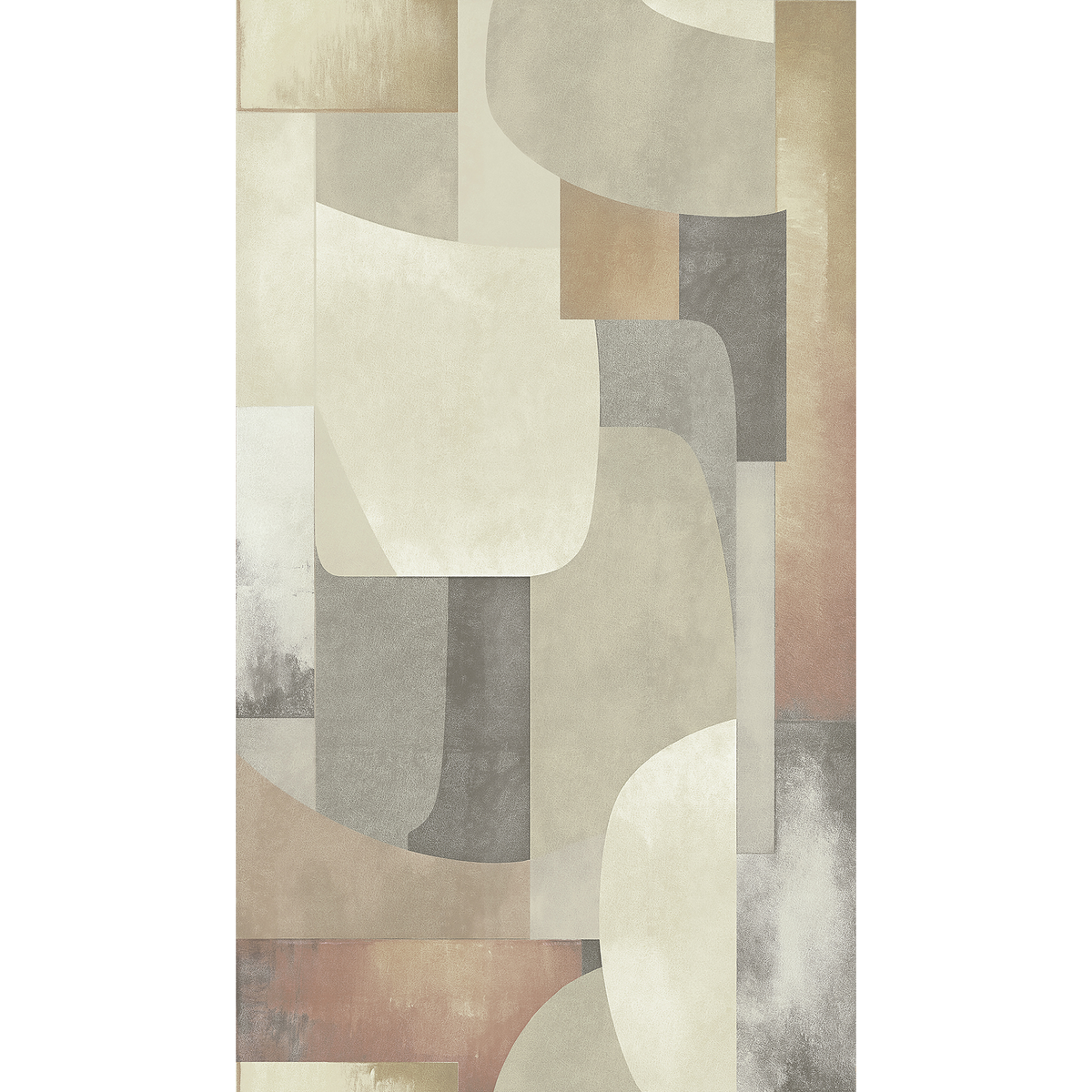 COSMOLIVING Papier peint panoramique L Gustav Lin, beige et gris perle Satiné