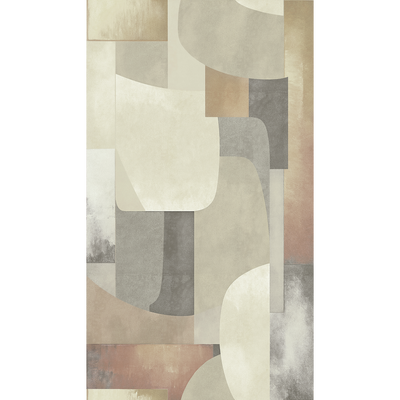 COSMOLIVING Papier peint panoramique L Gustav Lin, beige et gris perle Satiné