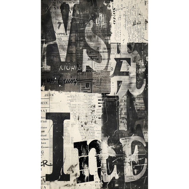 CosmoLiving Papier peint panoramique L NEWSPAPER 159 x 280 cm