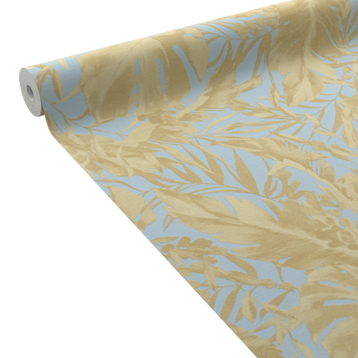 COSMOLIVING Papier peint intissé Earthlines Bleu azurin et doré