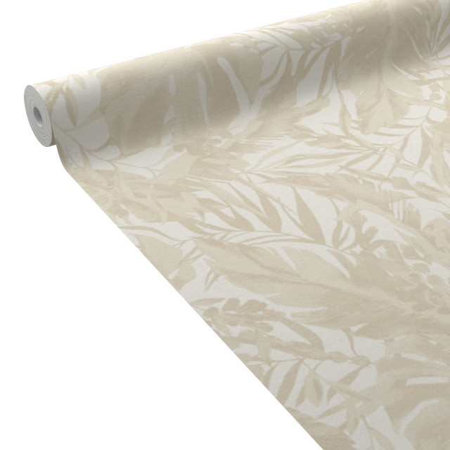 CosmoLiving Papier peint intissé EARTHLINES beigé doré et blanc