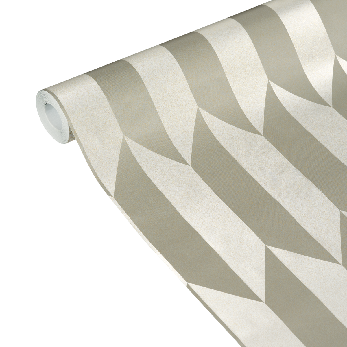 COSMOLIVING Papier peint intissé Graphic groove Argenté Satiné
