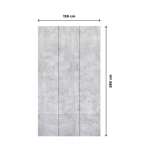 CosmoLiving Papier peint panoramique L CONCRETE 159 x 280 cm