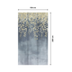COSMOLIVING Papier peint panoramique L Gilded bloom Jaune pâle et bleu nuit Satiné