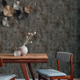 COSMOLIVING Papier peint intissé Graphite groove Gris anthracite