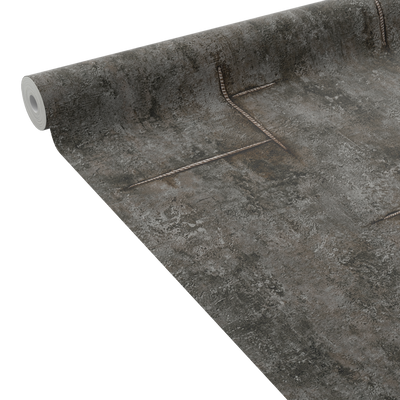 COSMOLIVING Papier peint intissé Graphite groove Gris anthracite