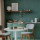 COSMOLIVING Papier peint intissé Golden fern Vert émeraude
