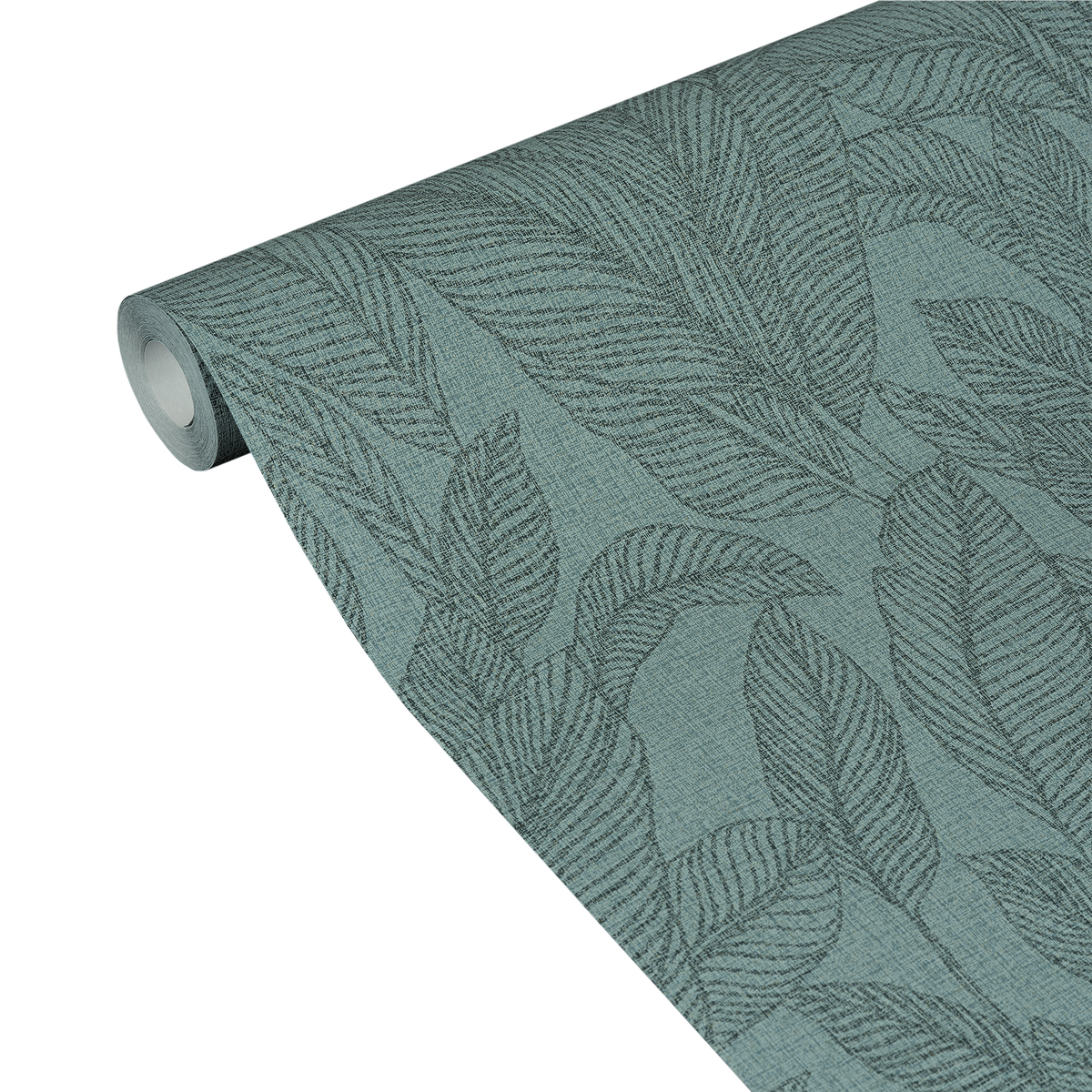 COSMOLIVING Papier peint intissé Golden fern Vert émeraude Trame