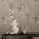 COSMOLIVING Papier peint intissé Graphite groove Taupe clair