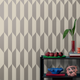 COSMOLIVING Papier peint intissé Graphic groove Blanc et argenté