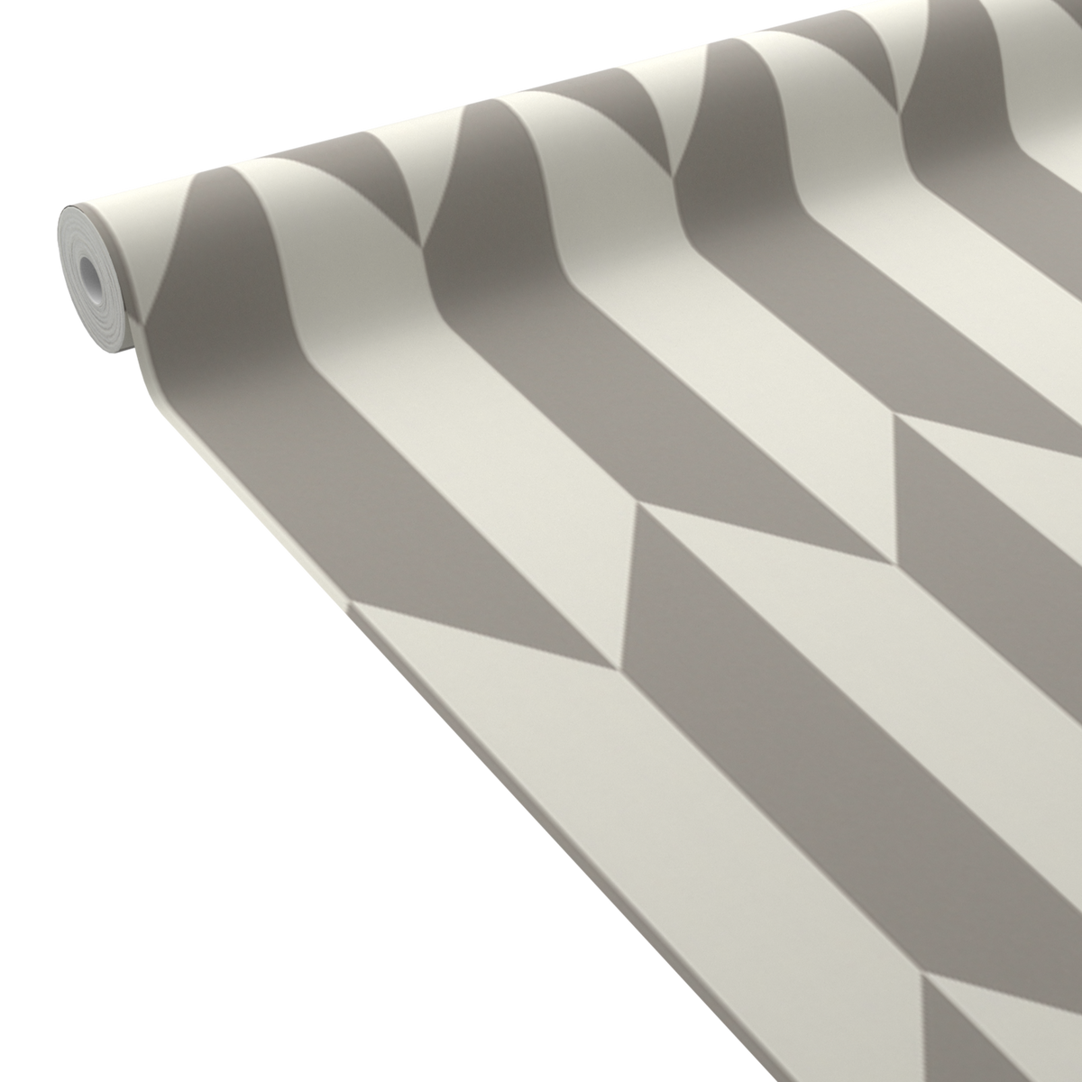 COSMOLIVING Papier peint intissé Graphic groove Blanc et argenté