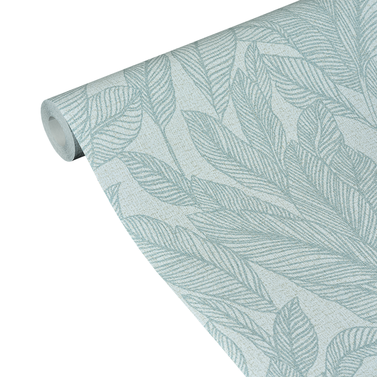COSMOLIVING Papier peint intissé Golden fern Bleu azurin Trame