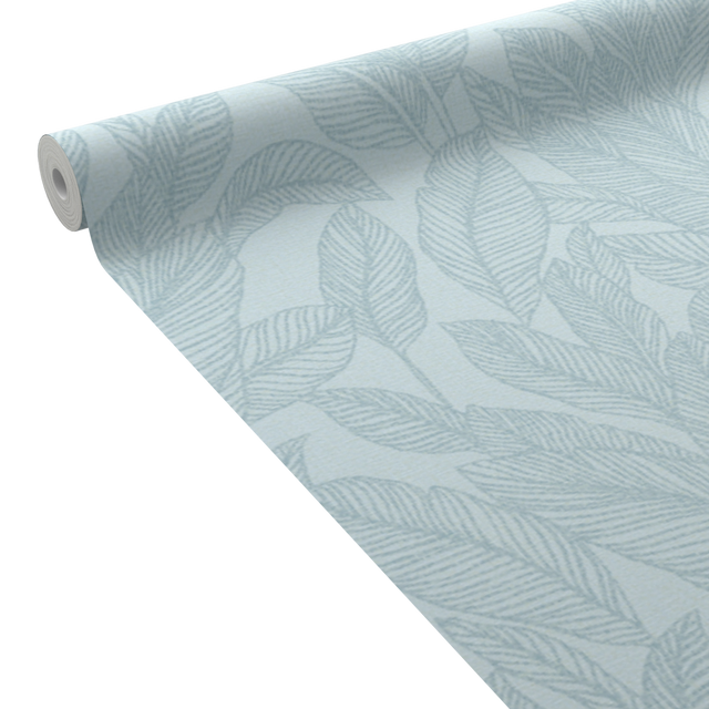 CosmoLiving Papier peint intissé GOLDEN FERN bleu azurin