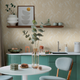 COSMOLIVING Papier peint intissé Golden fern Beige clair
