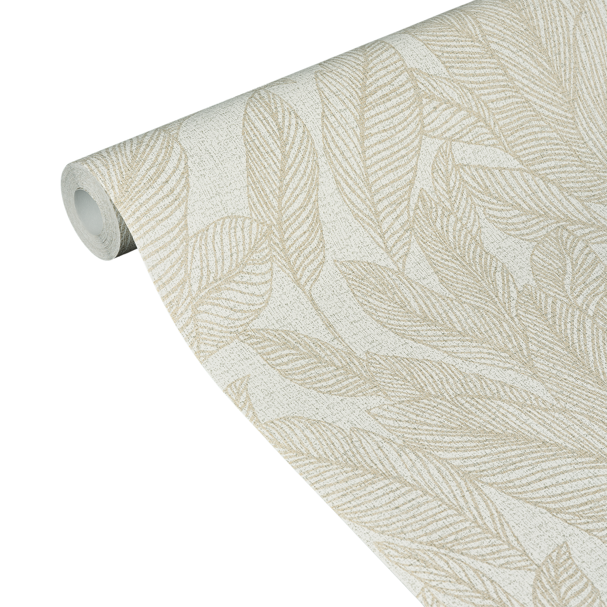 COSMOLIVING Papier peint intissé Golden fern Beige clair Trame